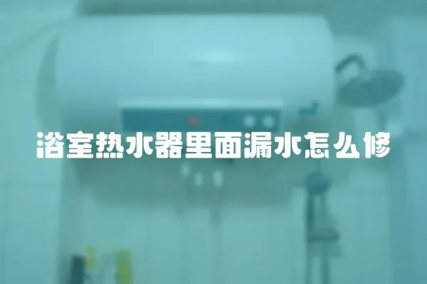 浴室熱水器里面漏水怎么修