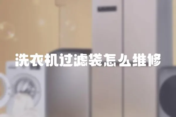 洗衣機過濾袋怎么維修