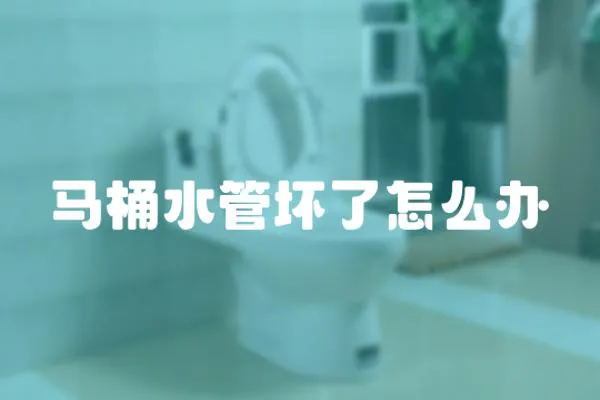馬桶水管壞了怎么辦