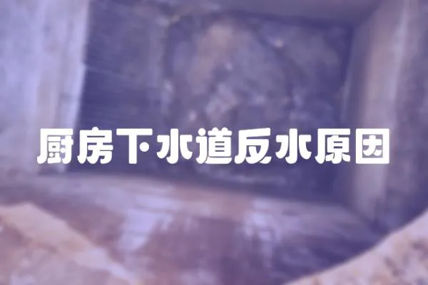 廚房下水道反水原因