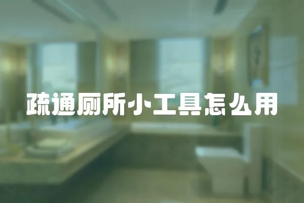 疏通廁所小工具怎么用
