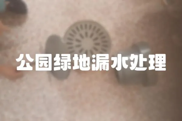 公園綠地漏水處理