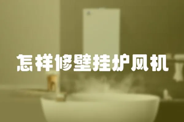 怎樣修壁掛爐風機