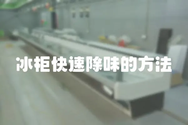 冰柜快速除味的方法