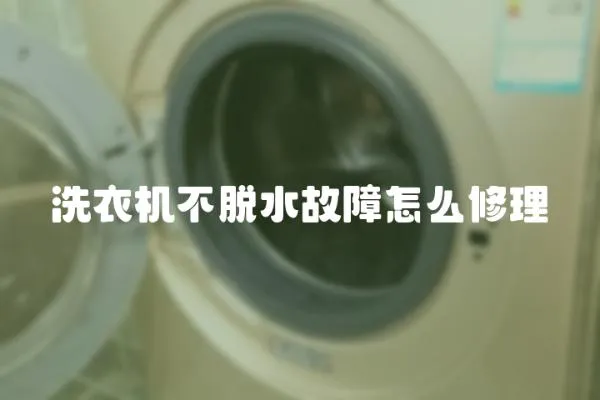 洗衣機不脫水故障怎么修理