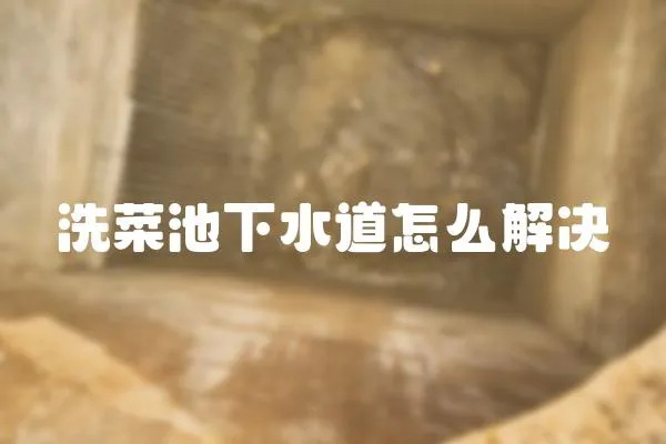 洗菜池下水道怎么解決