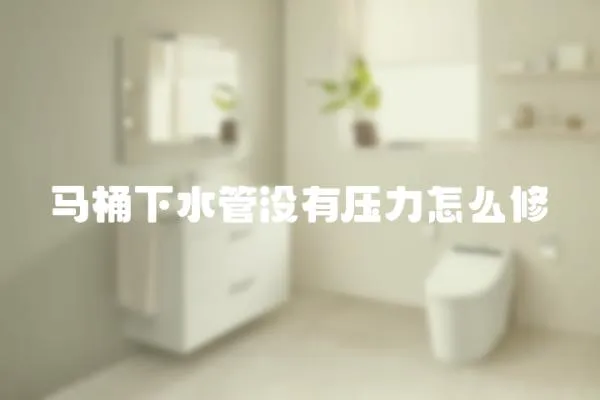 馬桶下水管沒有壓力怎么修