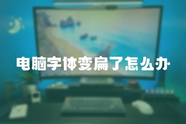 電腦字體變扁了怎么辦