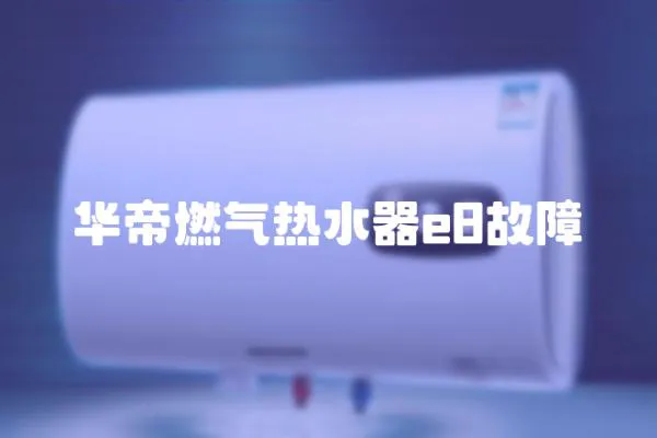 華帝燃氣熱水器e8故障