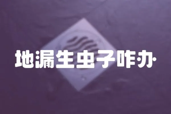 地漏生蟲子咋辦