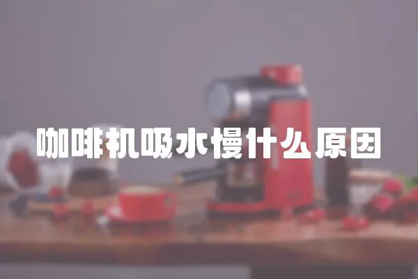 咖啡機(jī)吸水慢什么原因