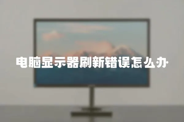 電腦顯示器刷新錯誤怎么辦