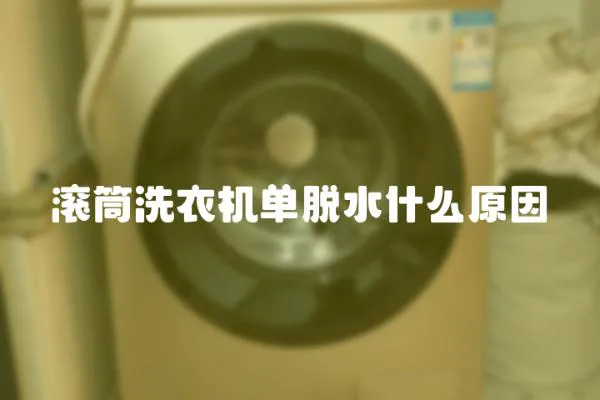 滾筒洗衣機單脫水什么原因
