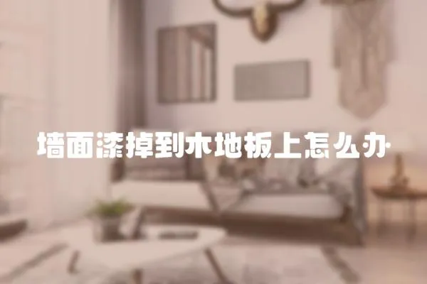 墻面漆掉到木地板上怎么辦
