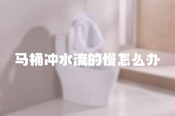 馬桶沖水流的慢怎么辦