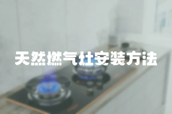 天然燃?xì)庠畎惭b方法