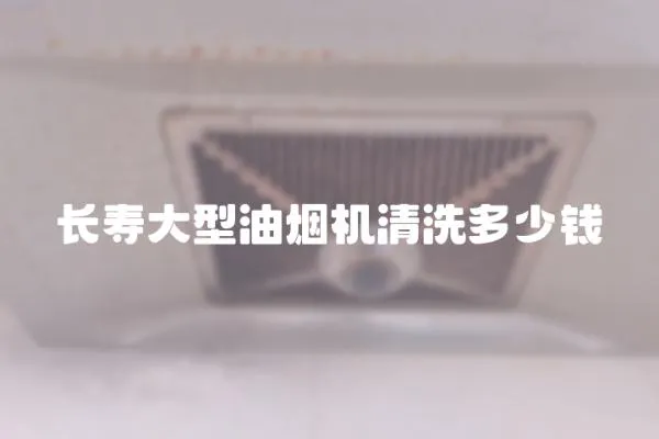 長壽大型油煙機清洗多少錢