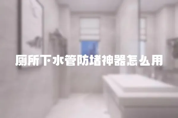 廁所下水管防堵神器怎么用