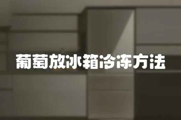 葡萄放冰箱冷凍方法