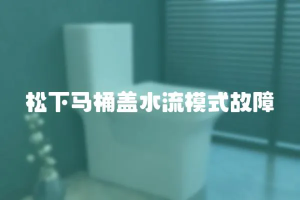 松下馬桶蓋水流模式故障