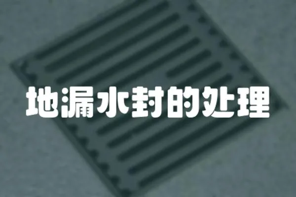 地漏水封的處理