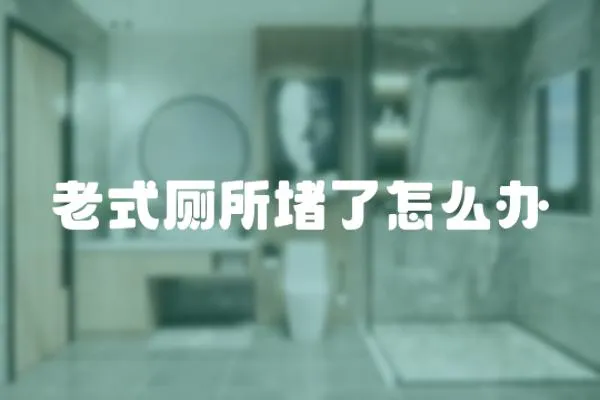 老式廁所堵了怎么辦