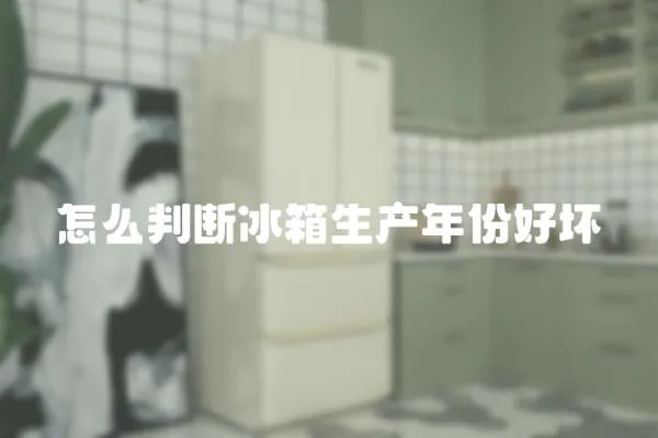 怎么判斷冰箱生產年份好壞