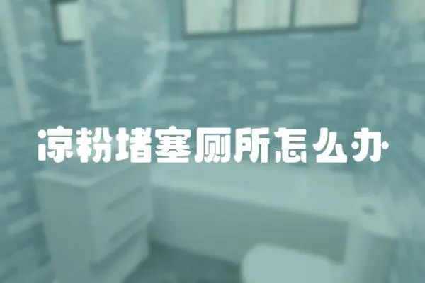 涼粉堵塞廁所怎么辦