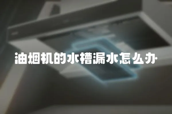 油煙機的水槽漏水怎么辦