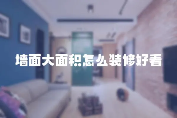 墻面大面積怎么裝修好看