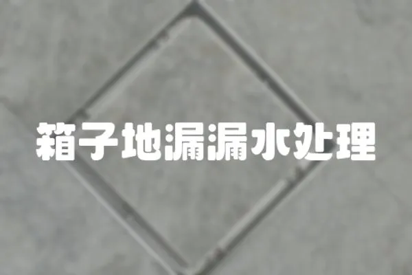 箱子地漏漏水處理