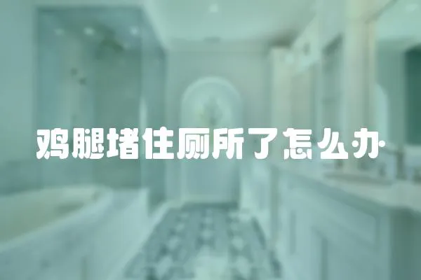 雞腿堵住廁所了怎么辦