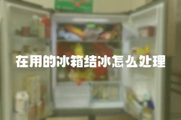 在用的冰箱結冰怎么處理