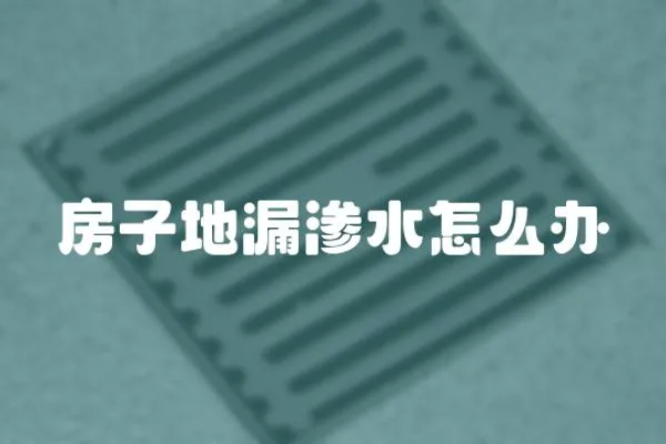 房子地漏滲水怎么辦