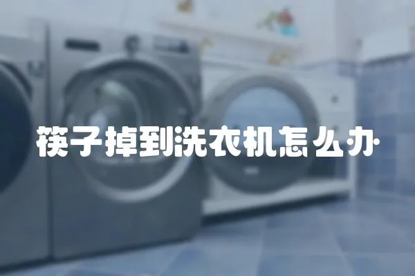 筷子掉到洗衣機怎么辦