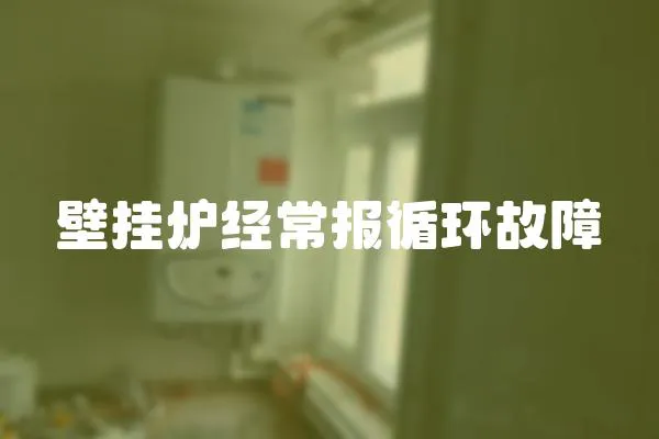 壁掛爐經(jīng)常報循環(huán)故障