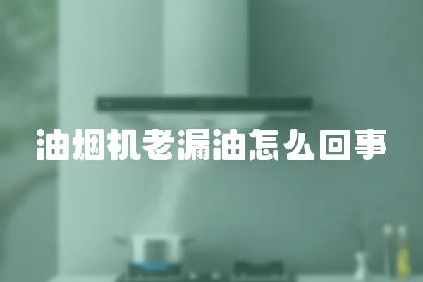 油煙機老漏油怎么回事