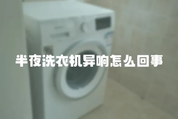 半夜洗衣機異響怎么回事