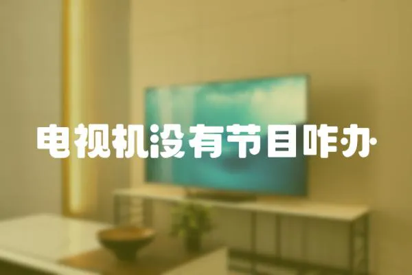 電視機沒有節目咋辦