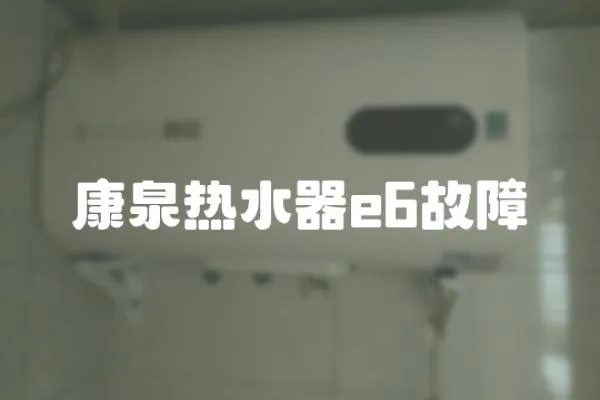 康泉熱水器e6故障