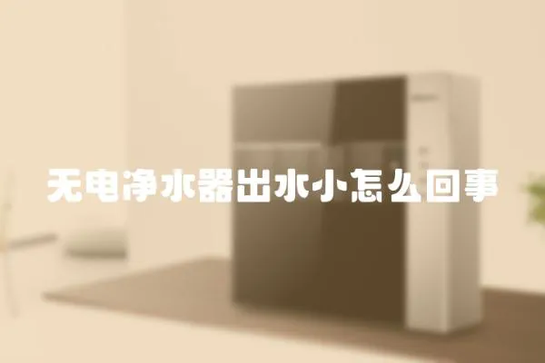 無電凈水器出水小怎么回事