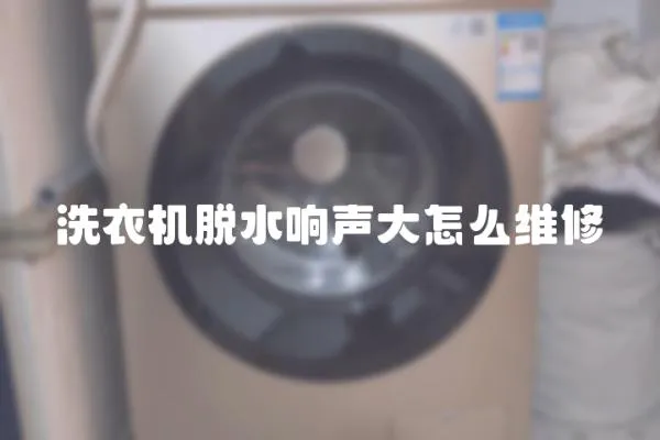 洗衣機脫水響聲大怎么維修