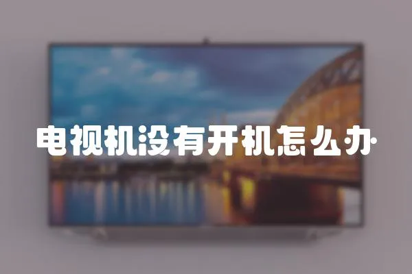 電視機沒有開機怎么辦