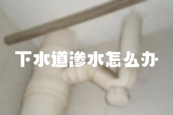 下水道滲水怎么辦