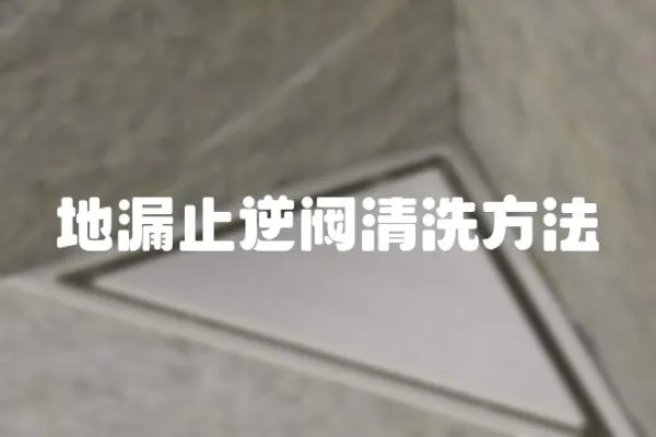 地漏止逆閥清洗方法