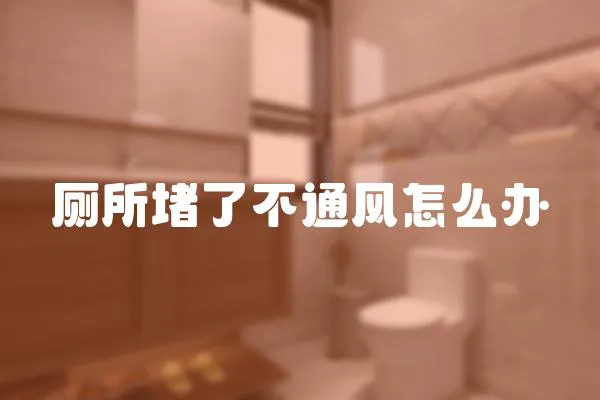 廁所堵了不通風(fēng)怎么辦