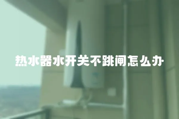 熱水器水開關不跳閘怎么辦