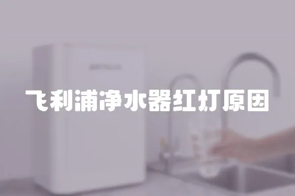 飛利浦凈水器紅燈原因