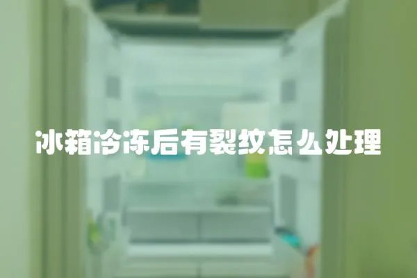 冰箱冷凍后有裂紋怎么處理