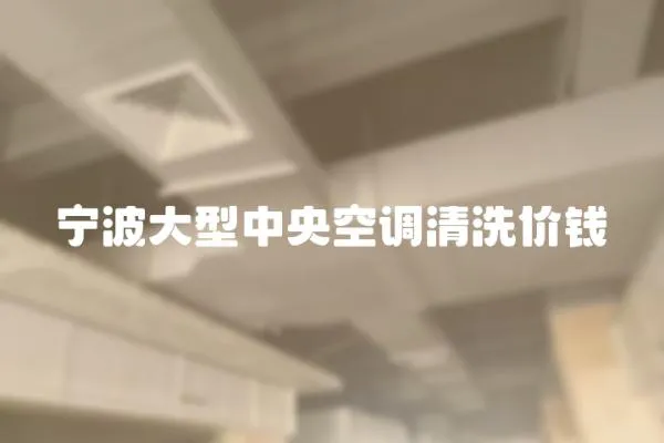 寧波大型中央空調清洗價錢